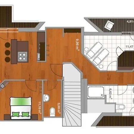 Ancora Marina Haus 1 Penthouse Апартаменты *